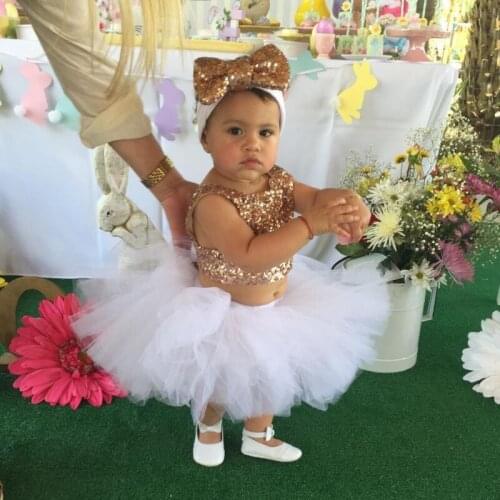 Baby Girls Sequins Vest Tops+Bow Tutu Skirts Dress Outfits Set Sundress Clothes birthday dress cute 3pc bilngbling bow dress