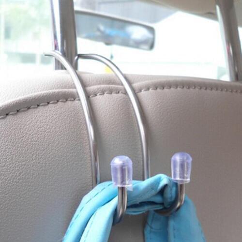 4 x Stainless Steel Car Seat Back Hooks Hangers Organizer Universal Headrest Mount Storage Hooks House Storage Clips Wholesale