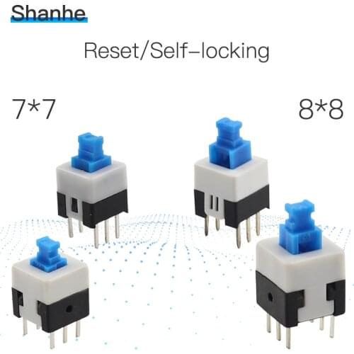7 x 7mm 8 x 8mm PCB Momentary & Self-locking mini switch,tact switch push button