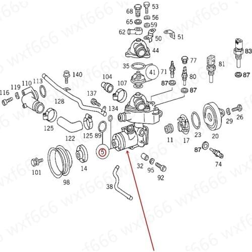 Car Cooling water pump Coolant pump Circulating pump Engine water pump W140mer ced es-be nz300SE Mechanical cooling water pump