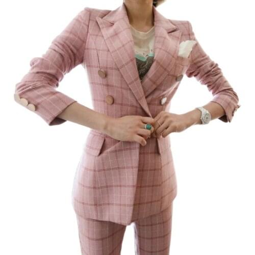 Baldauren Women's Trouser Suits In A Cage