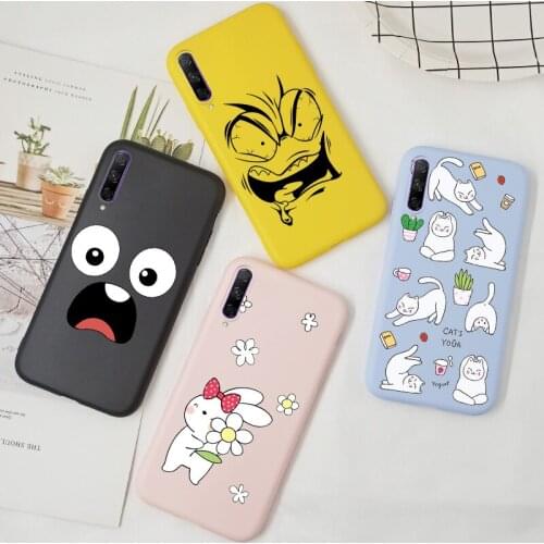 Case For Huawei P Smart S Cover Cute Cartoon For Huawei P Smart Pro 2019 Case Bumper TPU Soft Pink Purple Case PSmart 2019