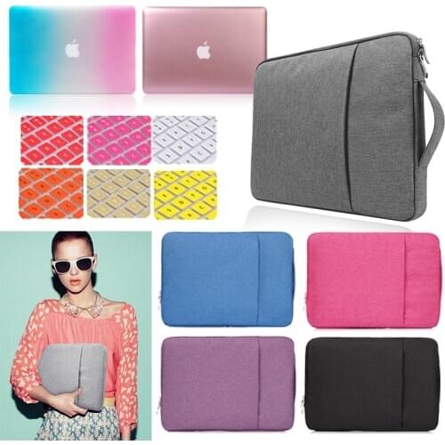 Laptop Case for MacBook Pro Air 11/12/13/15/16 Inch Transparent Anti-fingerprint Laptop Hard Case Cover+ Keyboard Film+Bag