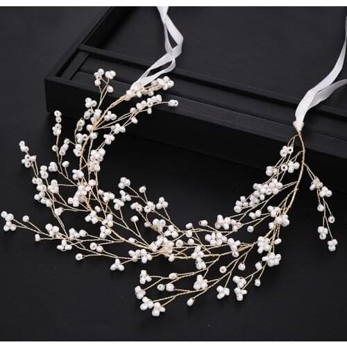 Elegant pearl women headbands Bridal Headdress Wedding headpiece