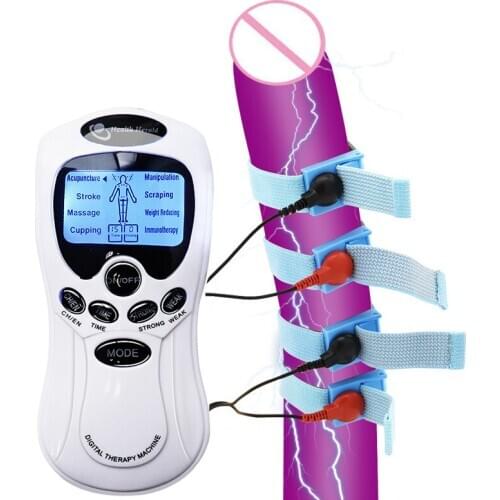 Electro Shock Penis Ring Penis Enlargement Rings Electrical Stimulation Physiotherapy Cock Rings Sex Tools For Male Masturbator