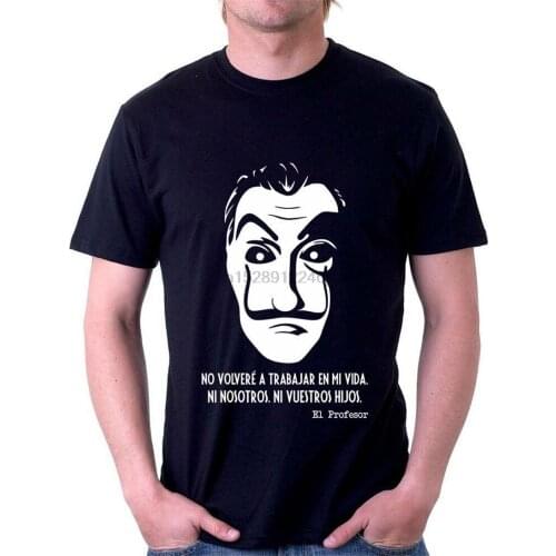 R0531 El Profesor T-Shirt Tee For La Casa De Papel Fans Bella Ciao Tv Series Gift Funny Tee Shirt