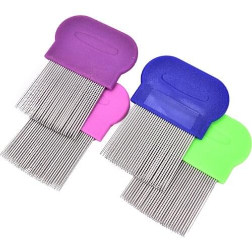 HOT 1pcs Lice Comb Nit Free Remove Nits Stainless Steel With Micro Grooved Teeth Hair Care Styling Tools JETTING