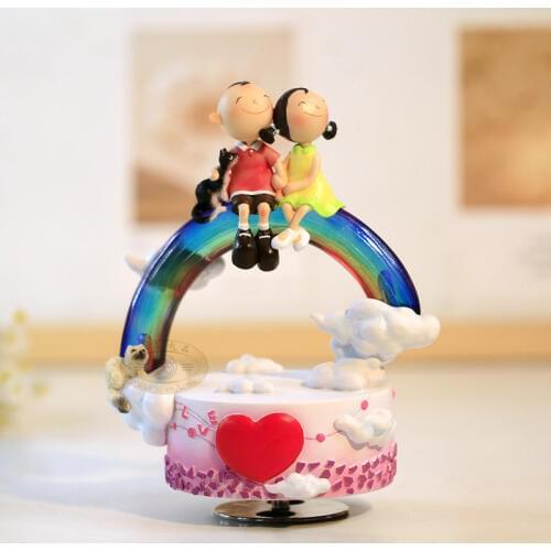 Good to have you over the rainbow rotating music box creative gifts for lovers