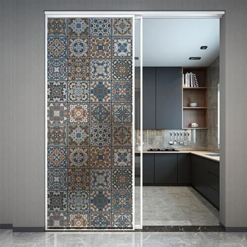 Custom Size colorful Window film Frosted Privacy Glass Door Sticker Home Decor Digital print Morocco European GS028