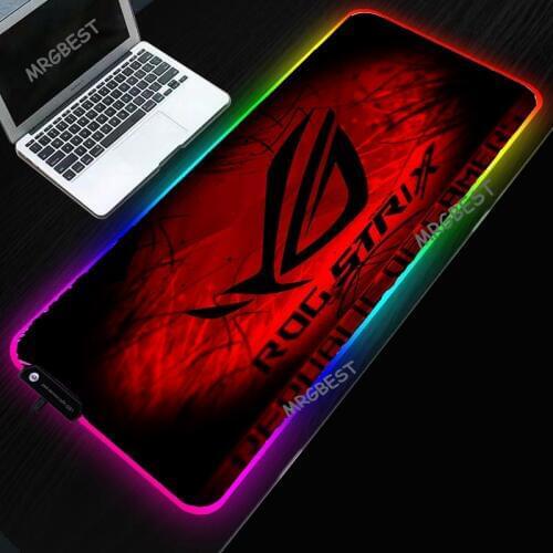 MRGBEST ROG Mouse Pad RGB LED Large Mice Mats Cool Waterproof Smooth Colorful Desk Pads Thickness 3mm/4mm for Gamer