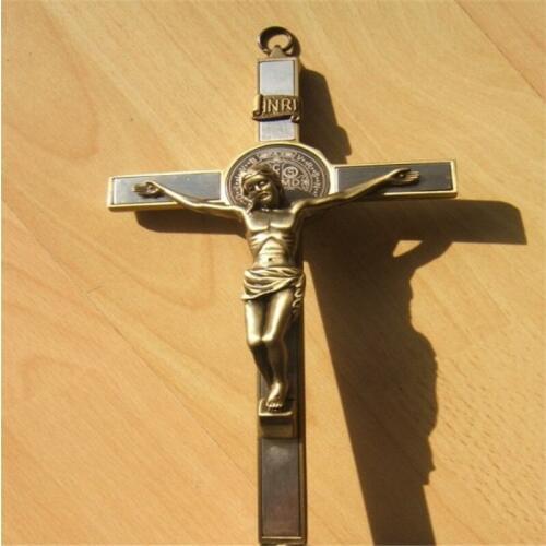 God Bless Standing Alloy Crucifix Jesus Holy Body Cross Christian Craft Good Friday Hanging Decoration Catholic Holy Article