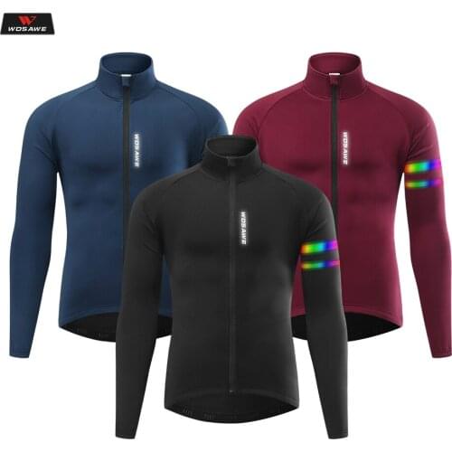 WOSAWE Autumn Winter Mens Motorcycle Jacket Warm Up Thermal Fleece Reflective Moto Windproof Windcoat Outdoor Sports Long Coat