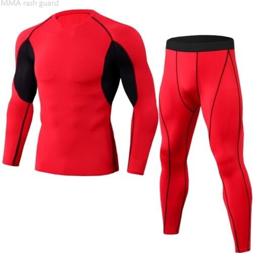 Mens Thermal Underwear Winter Long Johns Brand Tights Compression Pants Thermal Top Rash Guard Male Sweatsuit Jogging Suit 4XL