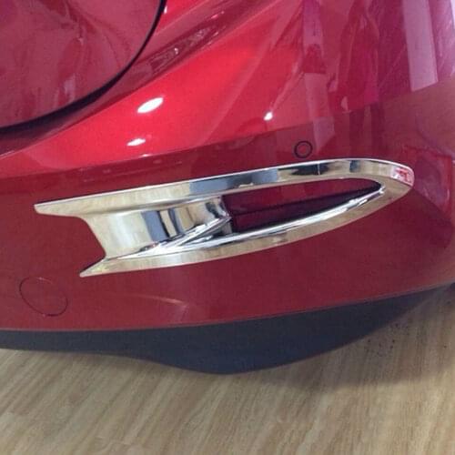 For MAZDA 3 Axela 2014 2015 2016 ABS Chrome Rear Fog Light Cover Tail Fog Light Lamp Cover Trim Car Styling Accessories 2pcs/set