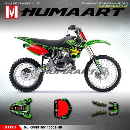 HUMAART Enduro Stickers MotocrossDecals Graphics for KX85 KX100 2001 2002 2003 2004 2005 2006 2007 2008 2009 2010 2011 2012 2013