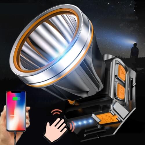 300000 LM XHP90.2 Powerful Led Headlamp Built-in Battery Headlight Waterproof USB Rechargeable Head Flashlight XHP70 Head Torch