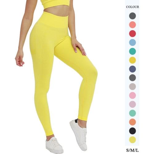 New Seamless Knitted Hip Buttocks Moisture Wicking Yoga Pants Sports Fitness Pants Sexy Buttocks Leggings Sport Women Fitness