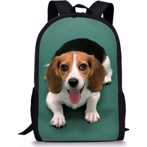 Funny Dog Beagle Print School Bags Children Primary School Students Orthopedic Backpacks for Boys Girls Sac a Main