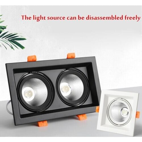 Dimmable Led Downlight Light COB Ceiling Spot Light 10W 15W 20W 30W Square Deiling Recessed Lights Indoor Lighting AC110V-220V