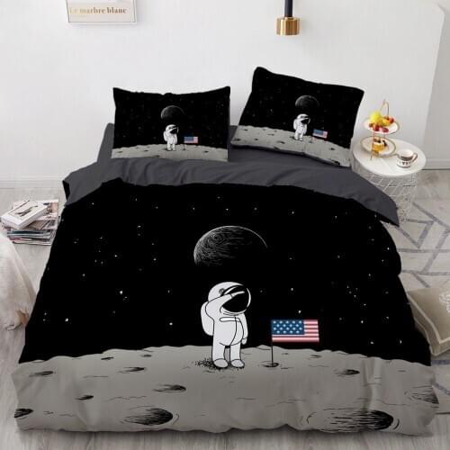 Luxury 3D Space Duvet Cover Set Comforter Bedding Set Queen King Queen Double Single Size Cartoon Design Custom Bedclothes