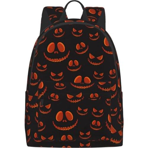 Jack O Lantern Faces Girl backpack boy computer backpack man backpack woman backpack