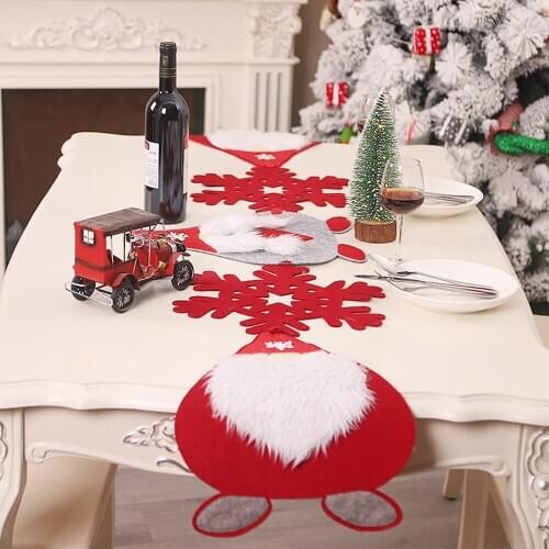 Detachable Table Runner Faceless Doll Combination Tablecloth Home Decorative Table Placemat Ornament Xmas Decor For Home