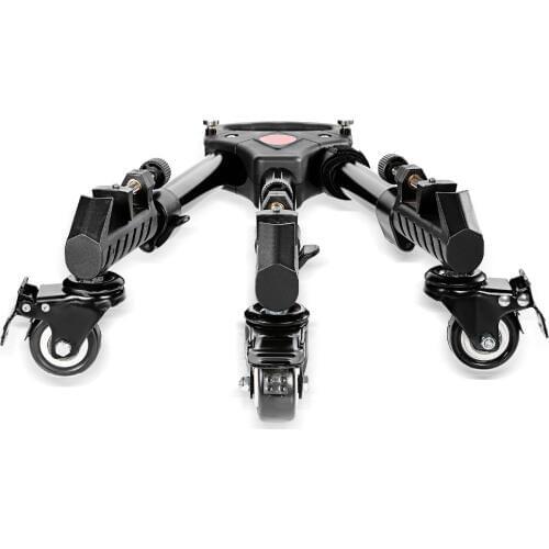 Neewer Photography Professional Universal Folding Camera Tripod Dolly Base Stand with Rubber Wheels for Canon Nikon DSLR Video