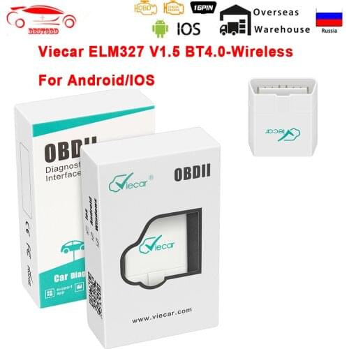 Viecar ELM327 V1.5 PIC18F25K80 OBD 2 OBD2 Car Diagnostic Auto Tool BT4.0-Wireless ELM 327 V 1 5 for IOS/Android ODB2 Scanner