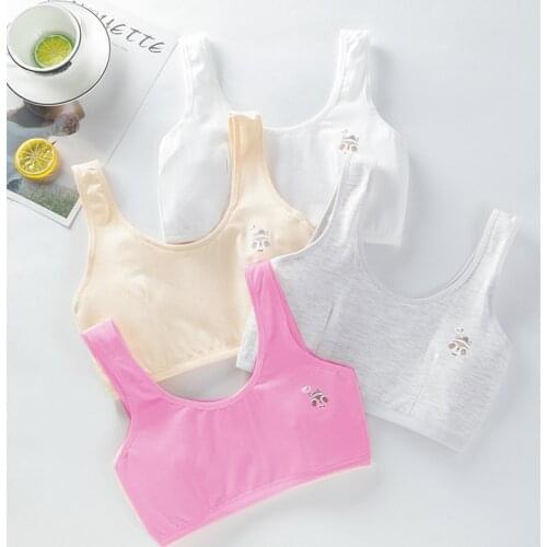 Training Bra for Girls Cotton Seamless Sports Underwear Kids Vest Teens Teenage Underwear Childrens Clothing for 8-16 Years