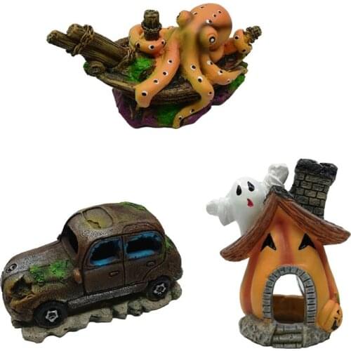 Aquarium Landscaping Furnishing Decoration Safe Non-Toxic Fish Tank Artificial Resin Ornament Decorations C42