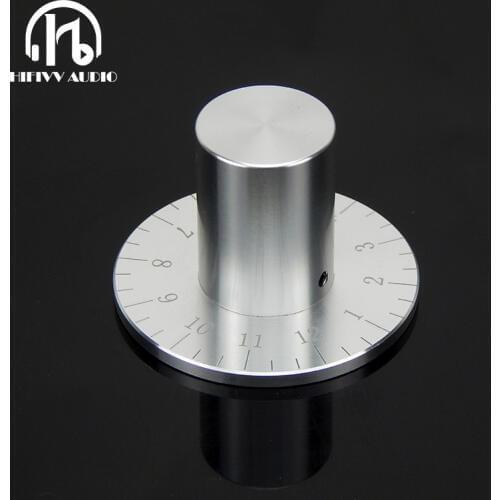 HIFI audio amp Aluminum Volume knob 1pcs Diameter 50mm Height 33mm amplifier Potentiometer knob with yardstick scale