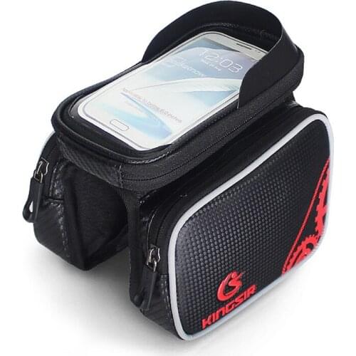 MTB Cycling Waterproof Bicycle Bag Phone Holder Touch Screen Top Tube Touchscreen Bag Cellphone Bag Bike Diy Accessories