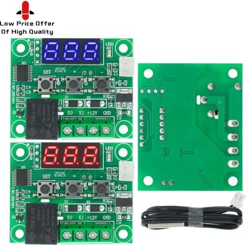 10PCS W1209 DC 12V Red/Blue heat cool temp thermostat temperature control switch temperature controller