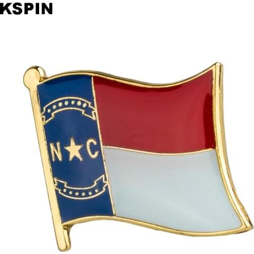 U.S.A North carolina State Badges flag badge flag lapal pin on backpack pins for clothes 10pcs XY0208