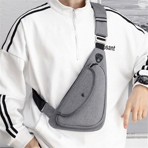 2021 New Small Anti Theft Chest Bag Fashion Crossbody Bags For Men Mini Travel Sport Bag With Earphone Jack Gifts