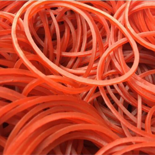 High Quality 500 Pieces Natural Rubber Band Red Color 40mm Rubber Bands Diameter School Office Supplies rubber Band