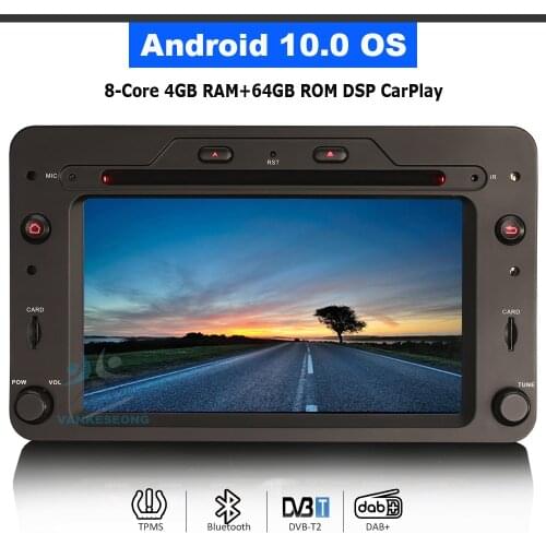 6.2" Android 10 Car Radio Stereo DAB GPS Sat Nav Bluetooth CarPlay Autoradio For Alfa Romeo 159 Sportwagon Spider Brera