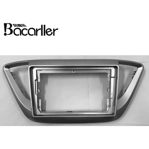 9inch 2din Car Fascia For HYUNDAI SOLARIS ACCENT VERNA 2017-2018 Stereo Panel Dash Mount Installation Double Din DVD Frame