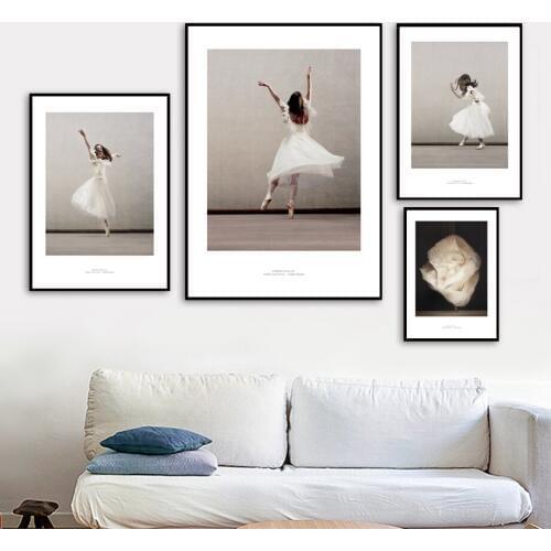 Ballet Girl Dance Wall Art Spray Canvas Posters And Prints Canvas Painting Nordic Living Poster Pop Art Wall Unframed