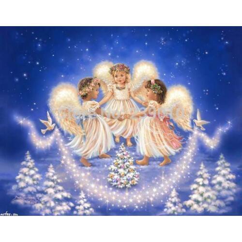 Free Shipping Christmas Angel Canvas Prints Oil Painting Printed On Canvas Home Decoration Wall Art