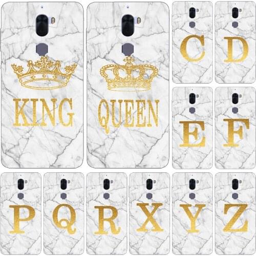 Phone Case for Letv Leeco Le Cool 1 / Coolpad Cool1 White Marble Golden English Letter Fashion Name Back Cover Shell Fundas