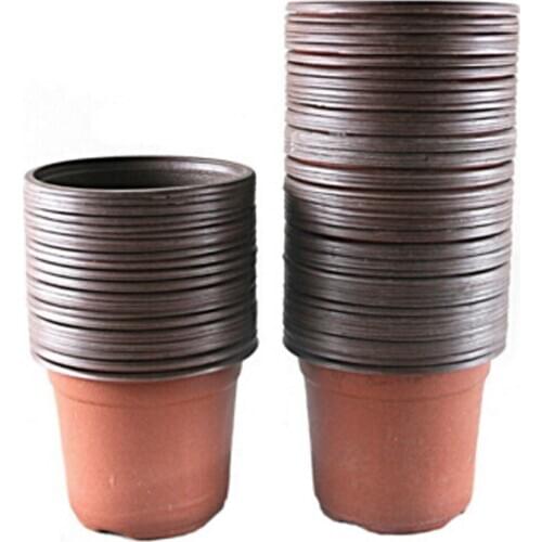 50/100 Pieces Plastic Flowers Plants Seedlings Nursery Pots 10X7X9cm Flowerpot