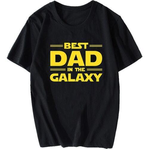 Best Dad In The Galaxy Starwars T Shirt Mens High Quality Aesthetic Cotton Cool Father Day Gift T-shirt Harajuku Streetwear