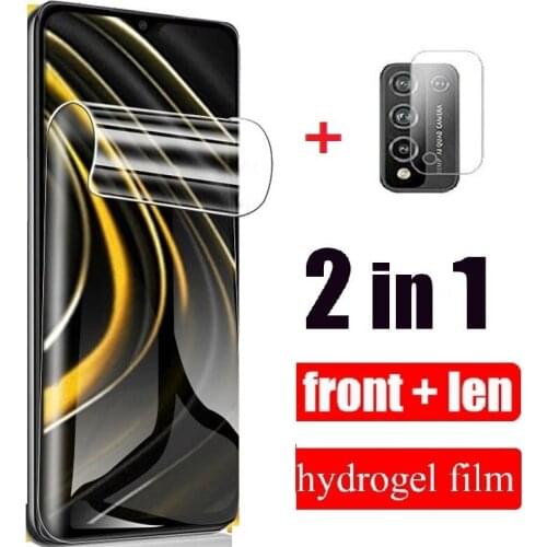 Full Cover Hydrogel Film For Xiaomi Poco C3 Screen Protector For Xiaomi Poco C3 X3 F1 M2 F2 Pro Camera For Poco C3 Glass