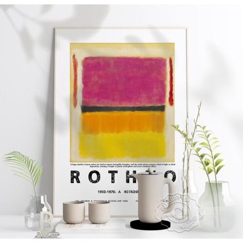 Mark Rothko Art Exhibition Museum Poster Latvia Rothko Abstract Print Guggenheim Museum New York 1970 Abstract Home Wall Decor
