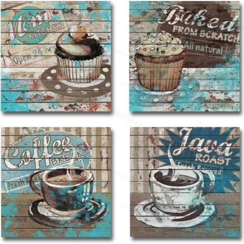 Canvas Painting Wall Art Modern Mons Cake Baked Coffee Picture Printed On Canvas Poster for Restaurant Kitchen Cafe No Frame