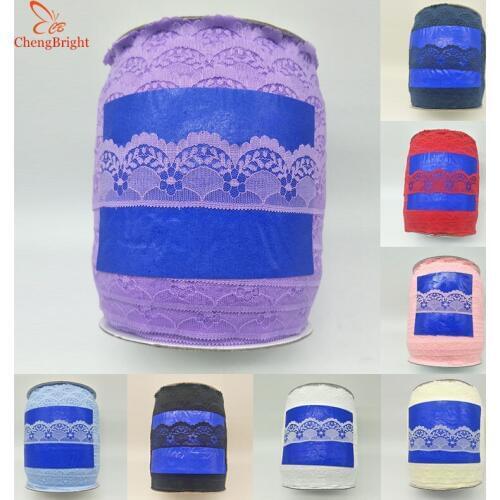 ChengBright Nice 10 Yards Lace Ribbon 40MM Wide Lace Trim DIY Embroidered Net Lace For Sewing Decoration African Lace Fabric
