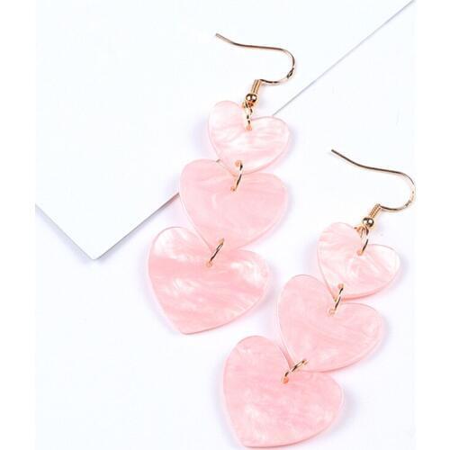 Fashion Elegant Long Earrings For Women Geometric Three Size Series Love Lady Lovely Shell Earrings Valentines Day Present