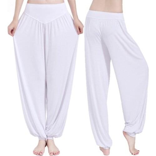 Spring Autumn New Modal Yoga Pants Closed Up Lantern Dance Clothing Trousers Outdoor Taiji Gym Fitness Clothes Sport Women