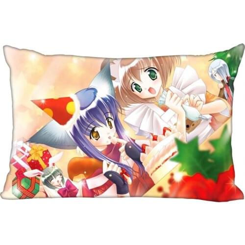 New Arrival Christmas Anime Girl Pillowcase Decorative 45x35cm(One Side) Rectangle Zipper Print Pillowcase New Year Pillow Cover